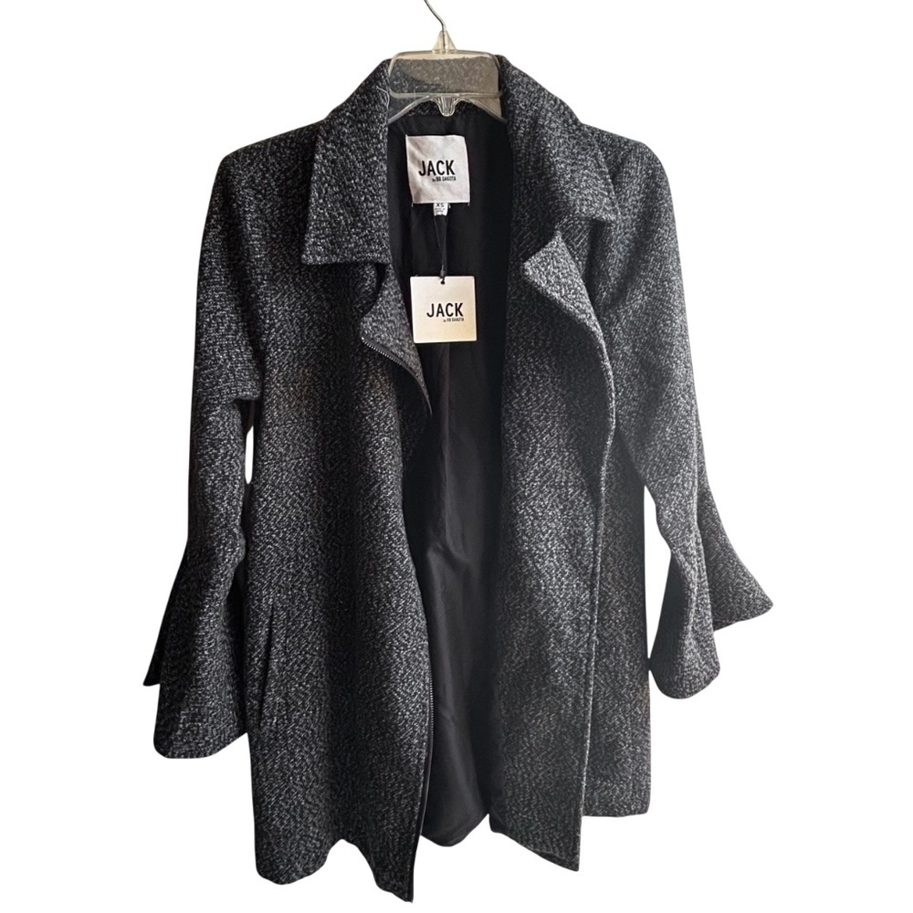 NWT JACK by BB DAKOTA ZipperFront Flare Sleeve Coat XS
